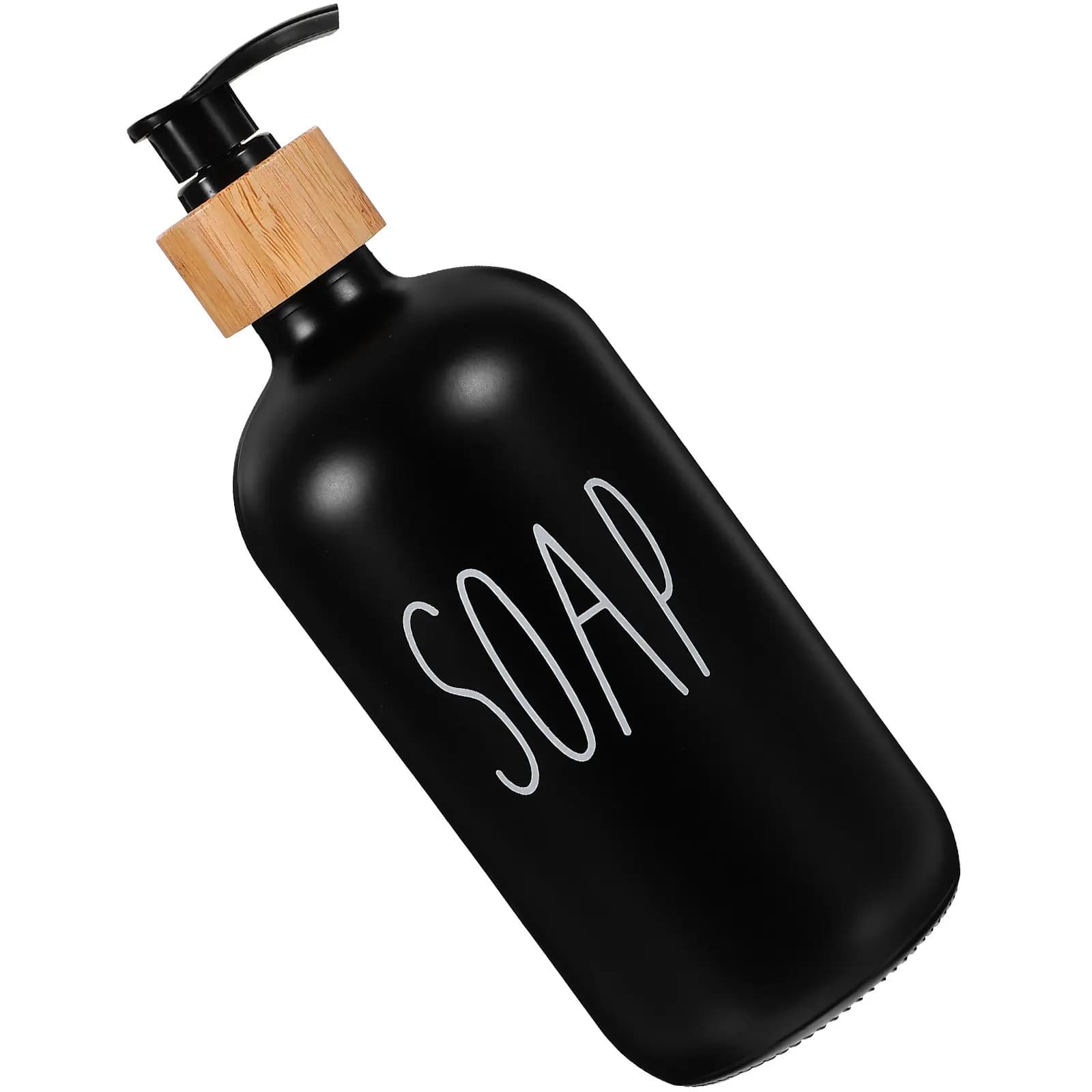 Dispenser in Vetro per Shampoo Riutilizzabile per Bagnoschiuma e Sapone per Piatti, Design Elegante e Portatile, Decorazione per Casa e Hotel, Materiale Sicuro