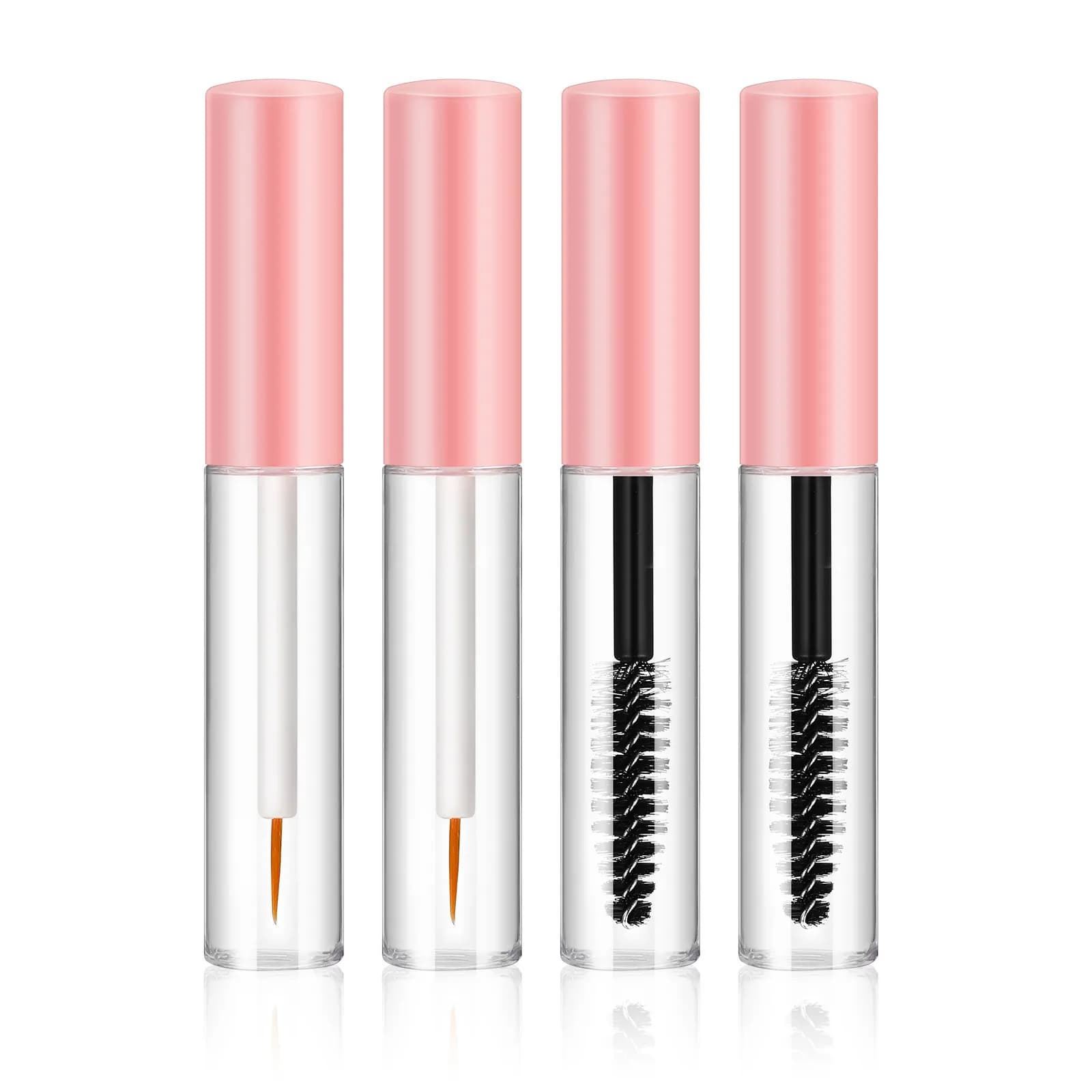 4 Pezzi Tubetto Vuoto per Mascara, Piccolo Contenitore per Eyeliner con Applicatore, Leggero e Compatto, Ricaricabile, per Trucco