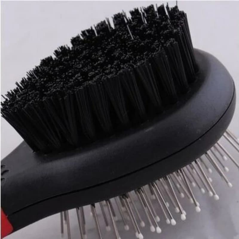 Spazzola da bagno per cani da compagnia a doppia faccia 2 dimensioni Pettine ad ago Massaggio in plastica durevole Spazzola con setole di bellezza Strumenti per toelettatura dei capelli galleggianti