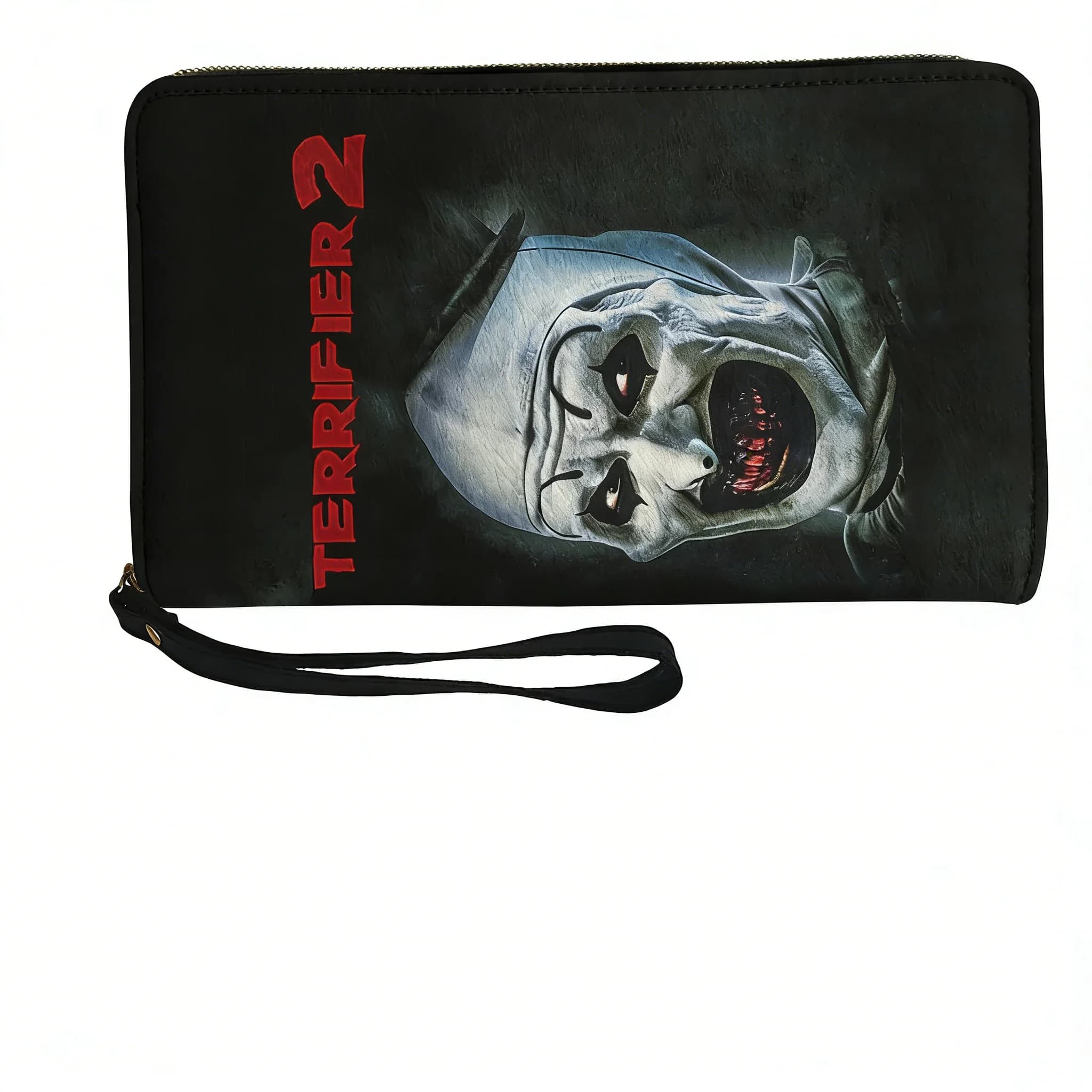 Personalized Wallet Terrifier Clown Halloween, Men's, Women's and Teenagers, Long wallets with zipper, double print, portable wallet, gift bag