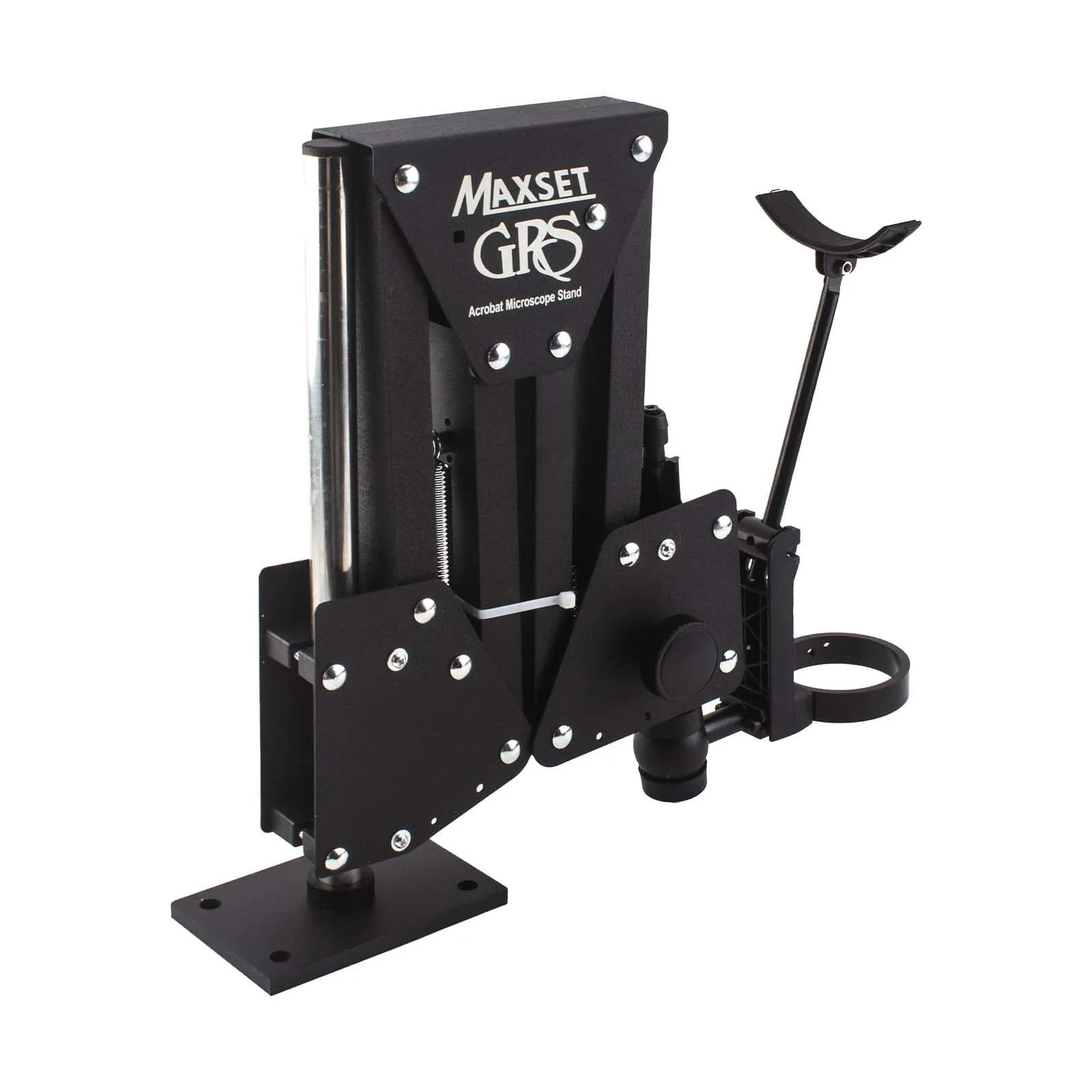 Industrial Micro-Setting Stand w/ Spring-Loaded Clamp | Aluminum Alloy Microscope Arm | High Precision for Jewelry Loupe