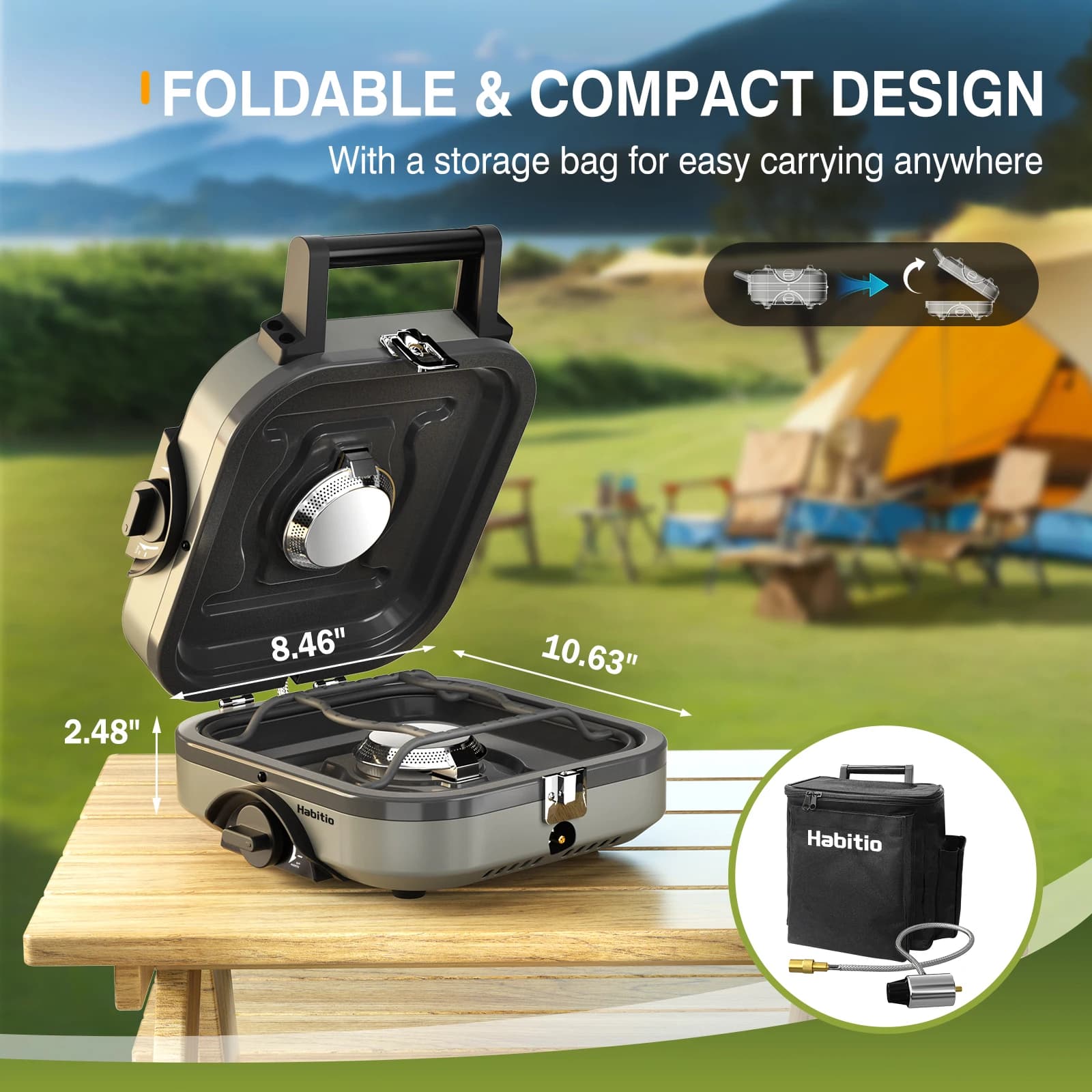 2800W camping gas stove high power portable fire burner outdoor gas field from Picnic