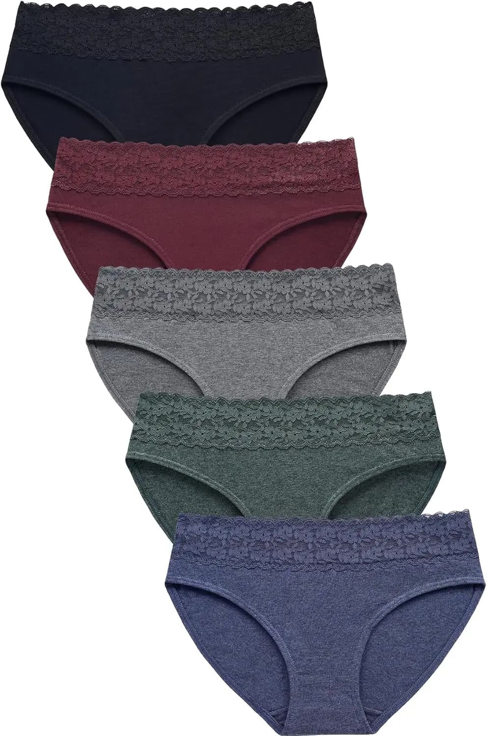 Mutandine in cotone da donna, slip bikini, hipster, slip in pizzo, confezione multipla