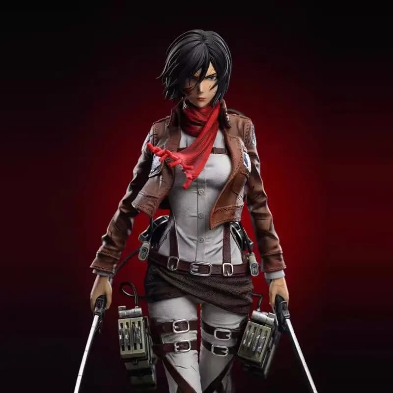 Figura di Mikasa Ackerman di Attack On Titan, Giocattolo Anime Trendy, Modello GK, Ornamento da Collezione, Regalo