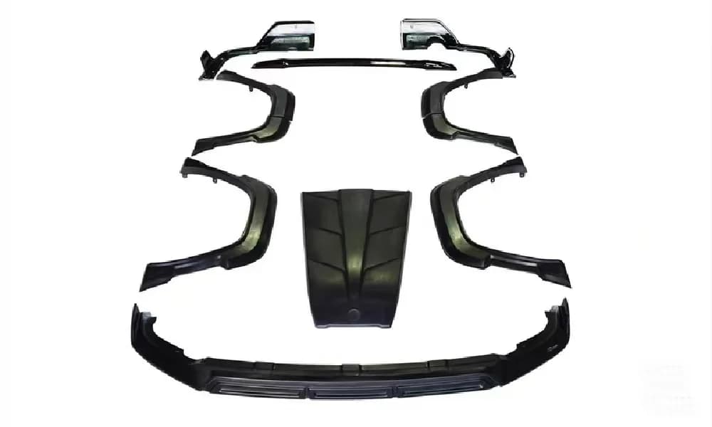 ForLexus LX600 Body Kit LX600 Upgraded RW Front Lip Diffuser Spoiler Hood Wide Body Kit