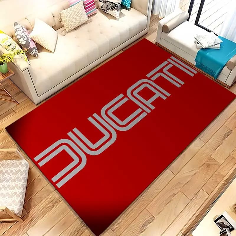 Retro D-Ducati Racing Car Moto Living Room Non-Slip Area Rug Soft Carpet for Bedroom Kids Playroom Sofa,Home Decor Doormat Gift