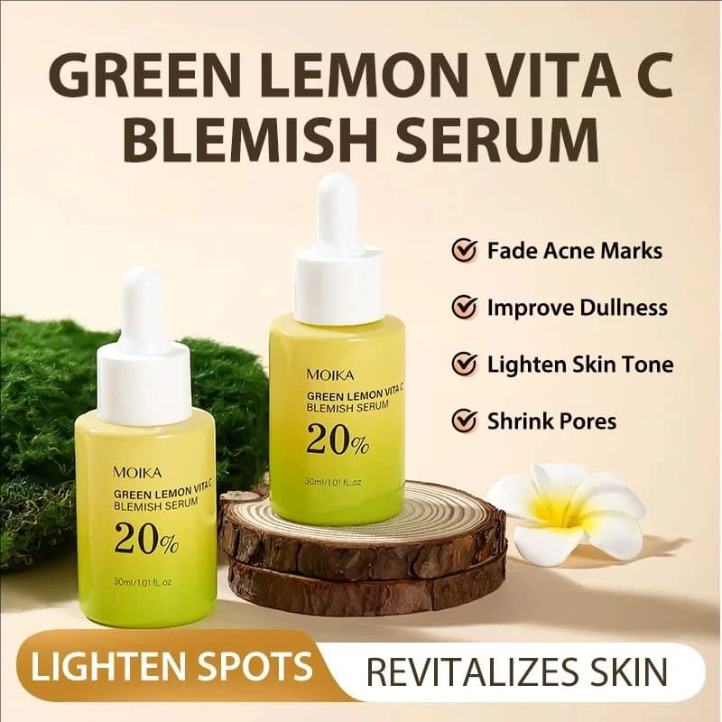 Siero di vitamina C al limone verde 20% Siero viso per imperfezioni Sbiancante Schiarire il tono della pelle Ridurre i pori Prodotti per la cura della pelle Coreano