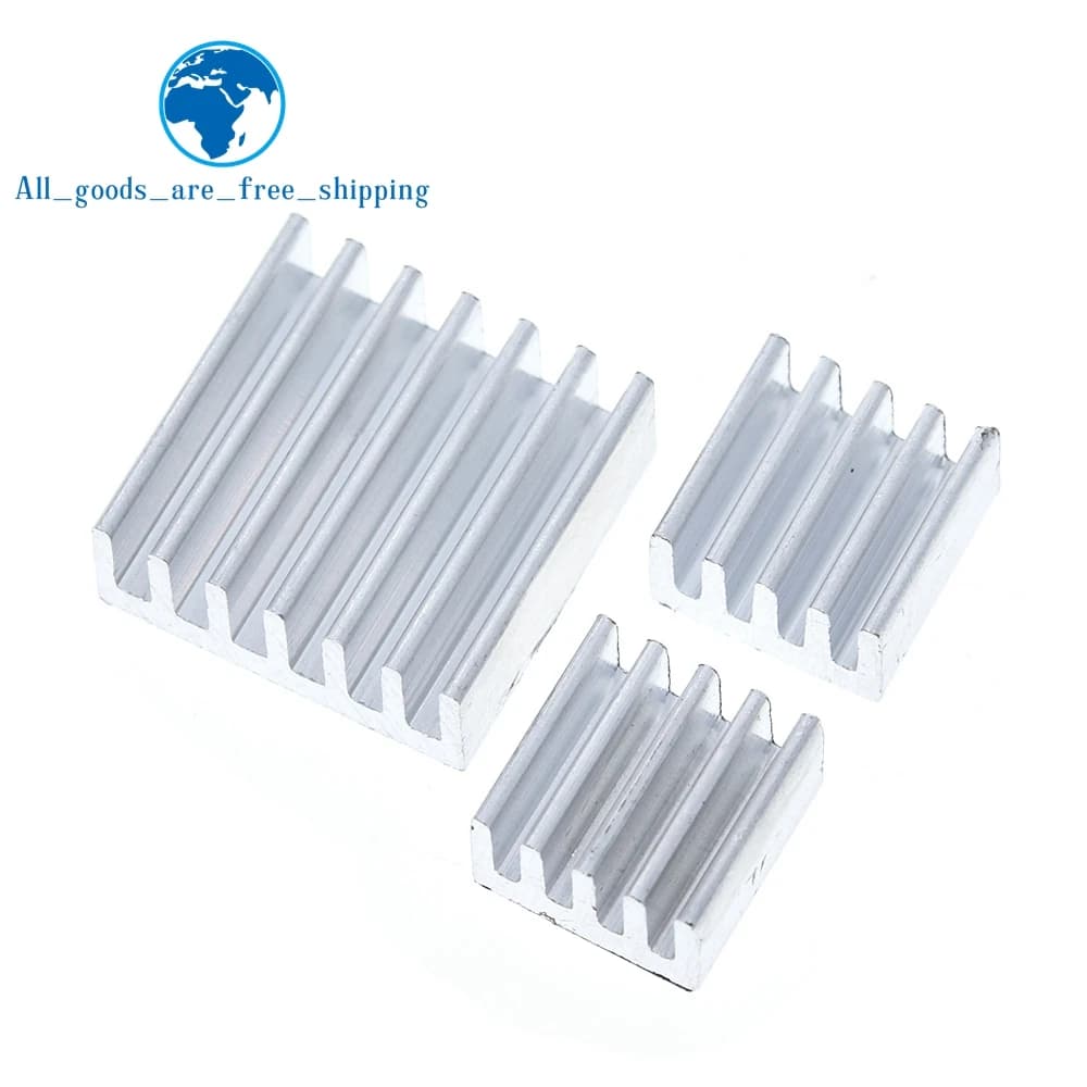 1SET = 3PCS Adhesive Raspberry Pi Heat Sink Heat Sink Cooler Set Pure Aluminum Heat Sink Cooler Kit Raspberry Pi 2 B