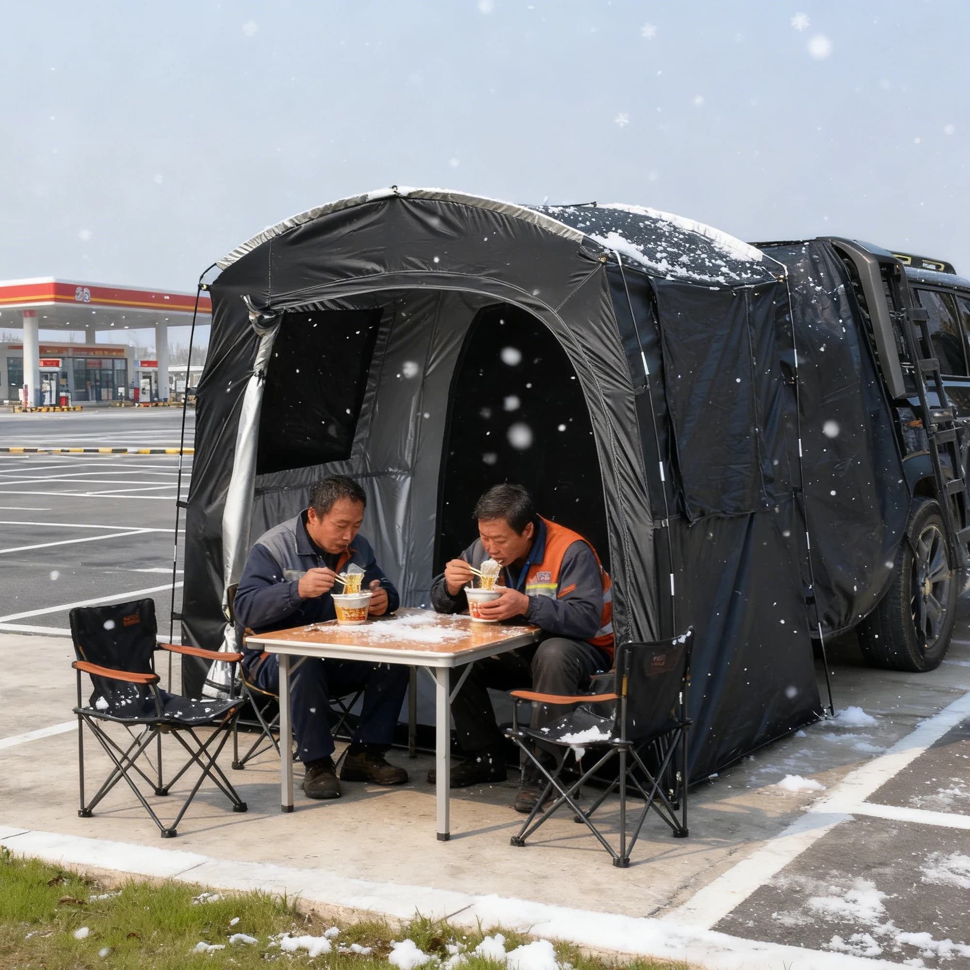 Allegato per tenda posteriore SUV per 2 persone con finestre in rete al 100% e antipioggia impermeabile, include borsa per il trasporto, tenda da campeggio impermeabile per coda di auto