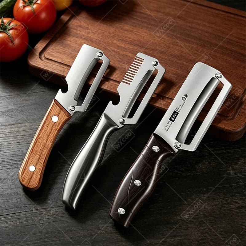 2-IN-1 Vegetable Peeler Kitchen Multifuction Bottle Opener Paring Knife Stainless Steel Kitchen Peeler for Fruit Potatoes Tools