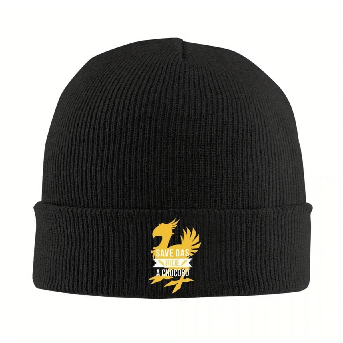 2026 New New Save Gas Ride A Chocobo Hats Autumn Winter Beanie Warm Final Fantasy Video Game Caps Female Male Acrylic Knitted Ha