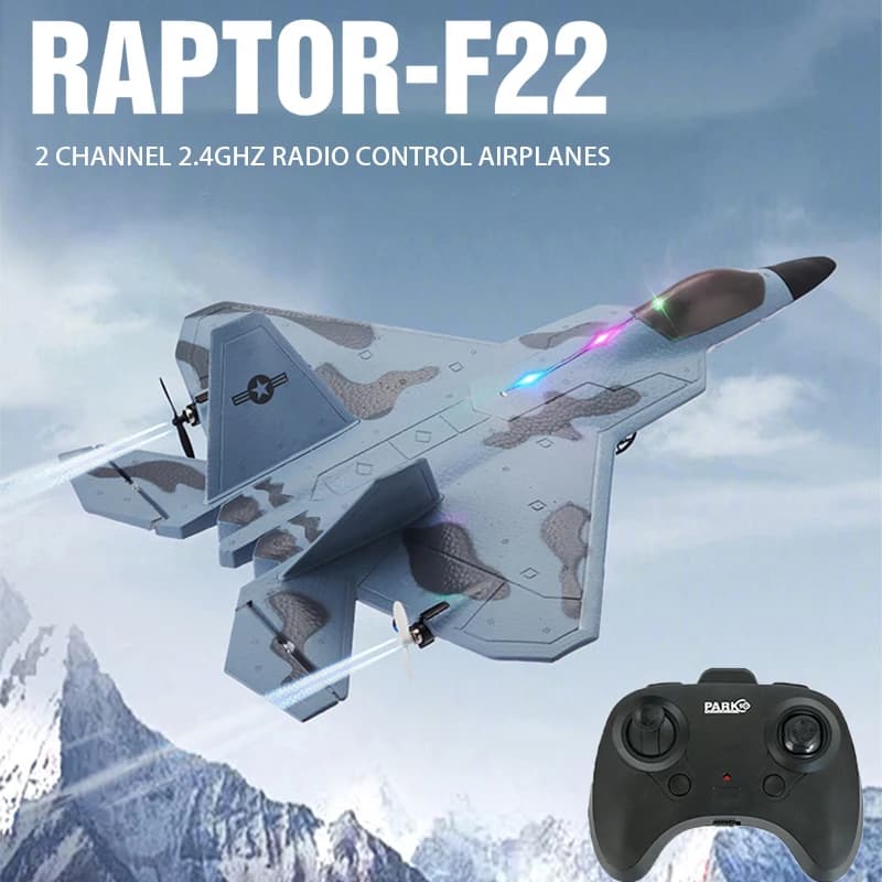 2024 Top P530 2.4G 2CH RC Aereo Raptor F22 Warplane Versione HA CONDOTTO LA Luce Con Giroscopio Giocattoli Un Regalo Per I Ragazzi con Facile Volare
