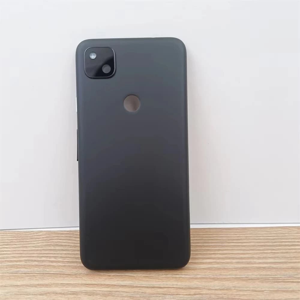 Plastic Battery Back Cover Housing For Google Pixel 4A 4G With Side Buttons Camera Lens Frame Rear Door Replacement Repair Parts