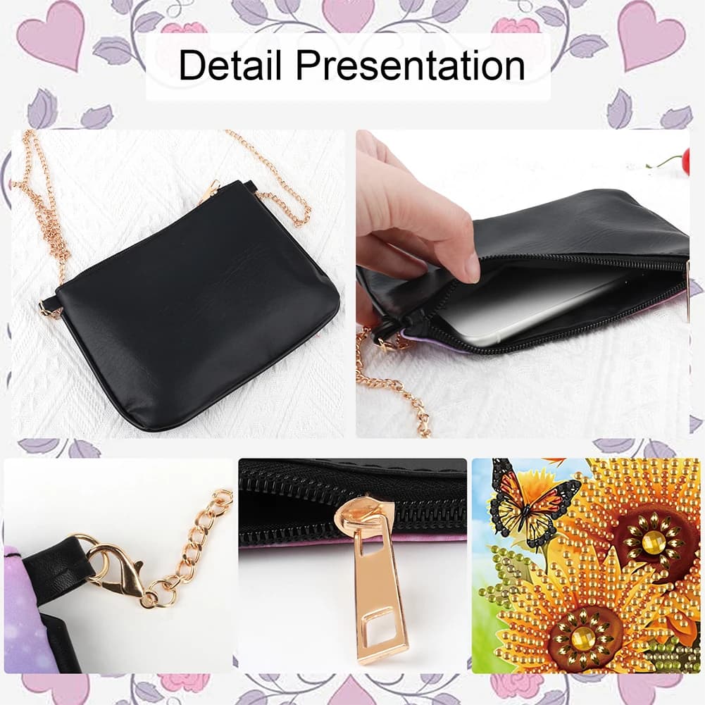 Highland Yak Special Shape 5D Diamond Shoulder Bag, Clutch Fai da Te Bag with Strass, Shoulder Bag with Diamond Embroidery for Women and Girls