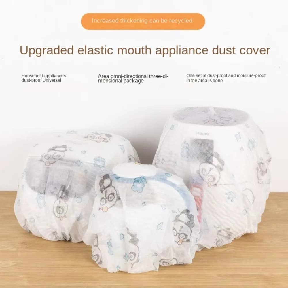 10 pezzi riutilizzabili non tessuti a testa tonda copertura per ventilatore elettrico copertura antipolvere addensata multifunzione elettrodomestico elastico