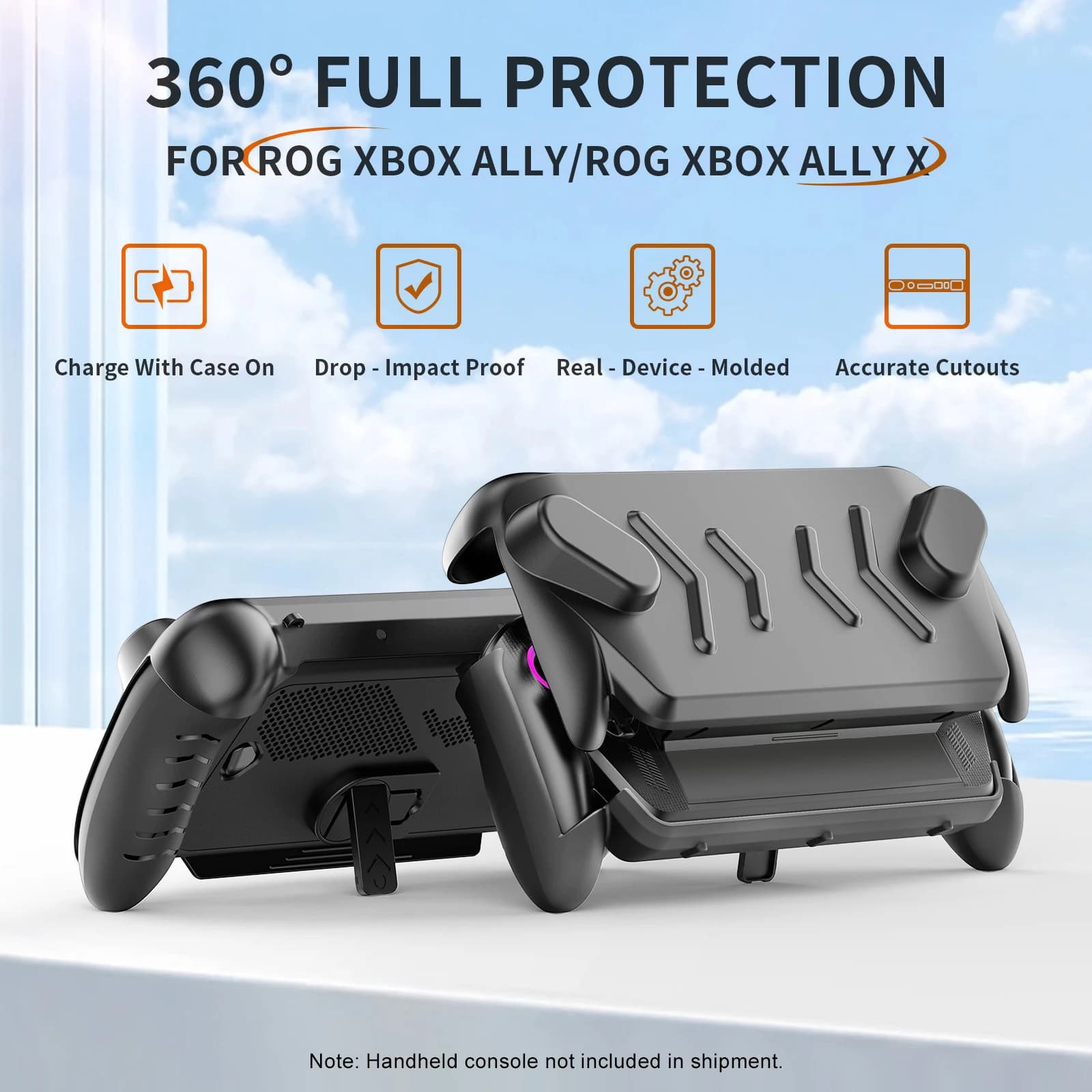 Guscio host ergonomico morbido per ROG XBOX Ally/X con copertura superiore e supporto regolabile Custodia protettiva in TPU Accessori da gioco per la pelle