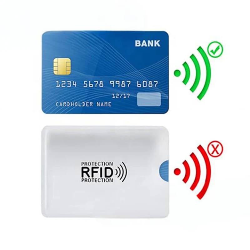1-10 pezzi buste per carte RFID anti-scansione protezione per carte di debito NFC foglio di alluminio antimagnetico porta carte di credito portatile