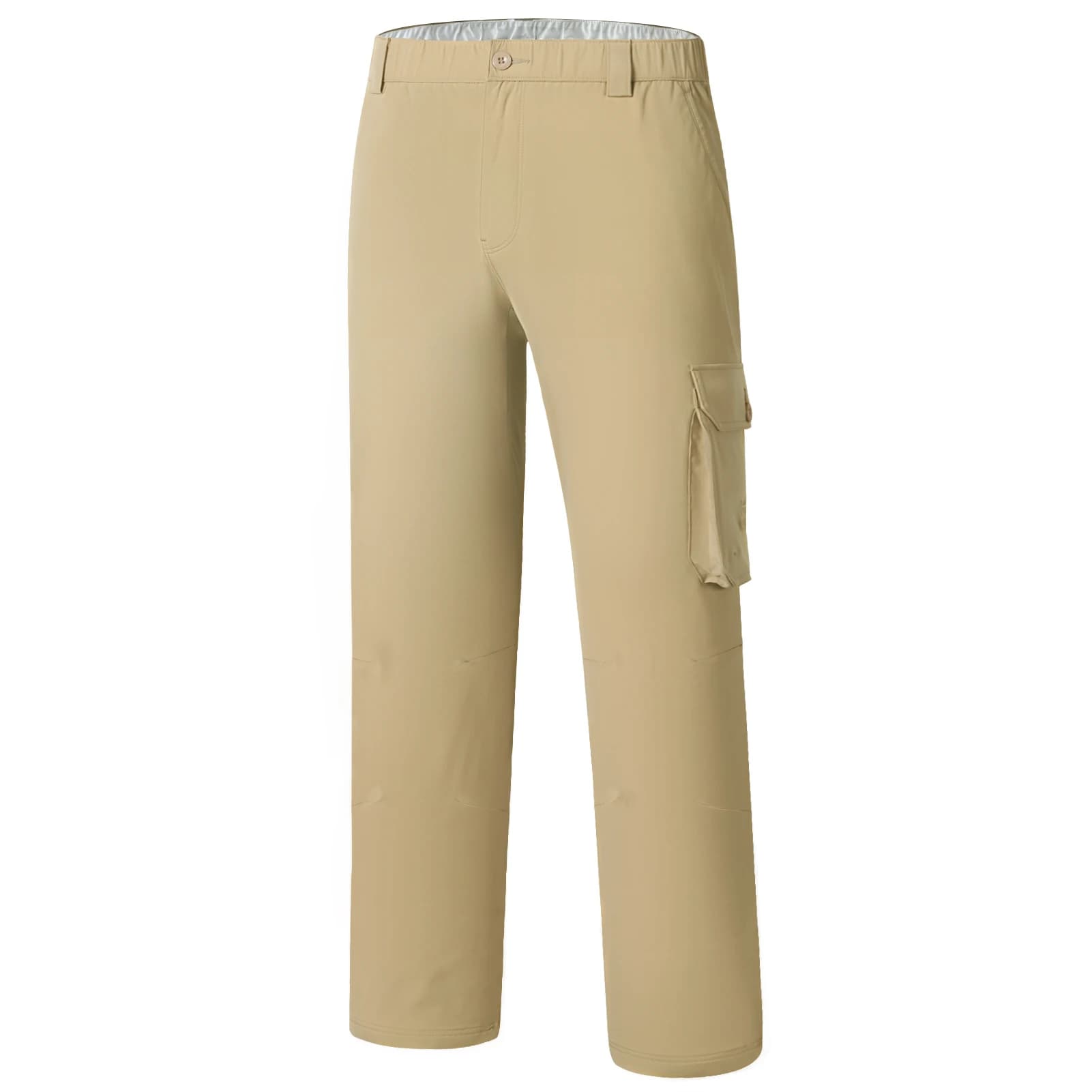 BASSDASH Men's Water Resistant Cargo Trousers Quick Dry Light UPF 50 + For Outdoor Hiking Pants Elastic Waist FP05M