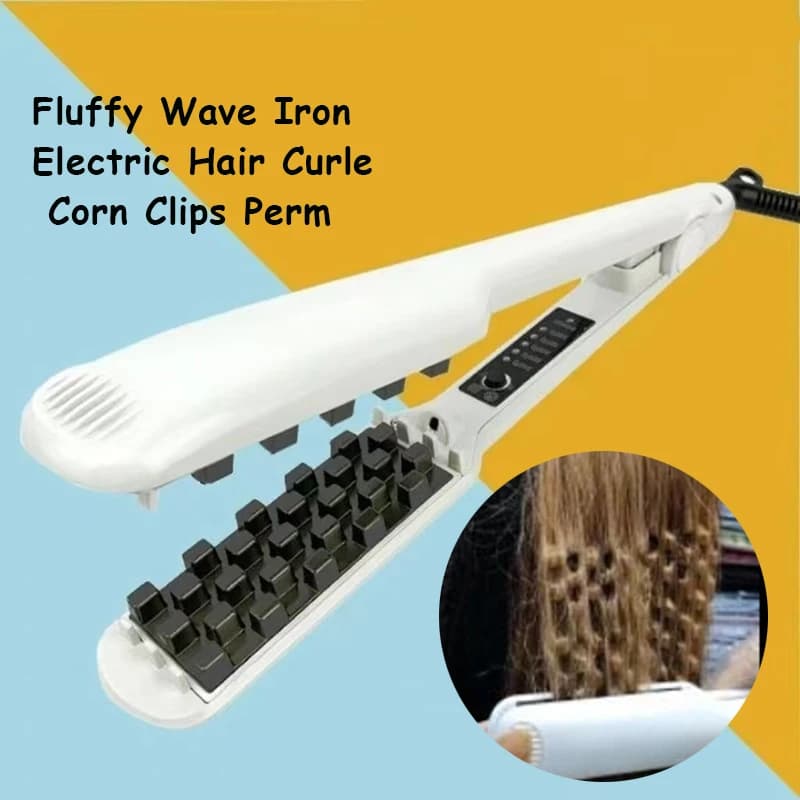 Plate for Voluminous Hairstyles, Electric Iron for Waves and Ricci, Arricciacapelli con Clip, Leaching Plate for Ricci a Mais