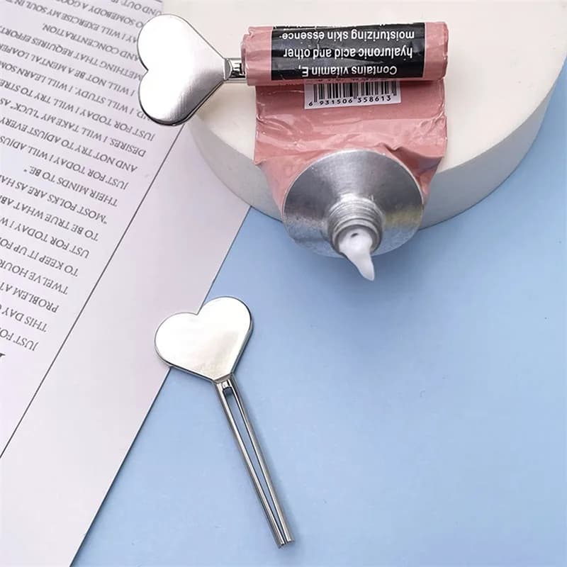 Spremitubo Manuale in Metallo per Dentifricio, Dispenser in Acciaio Inossidabile, Spremitubo per Crema Mani, Set Rullo a Chiave, Accessori Bagno