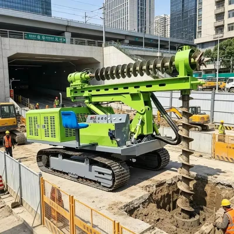 Photovoltaic Pile Driver Solar Energy Screw Earth Auger Post Driver Customized Screw Diameter Max Depth Solar Panel Ground Mount