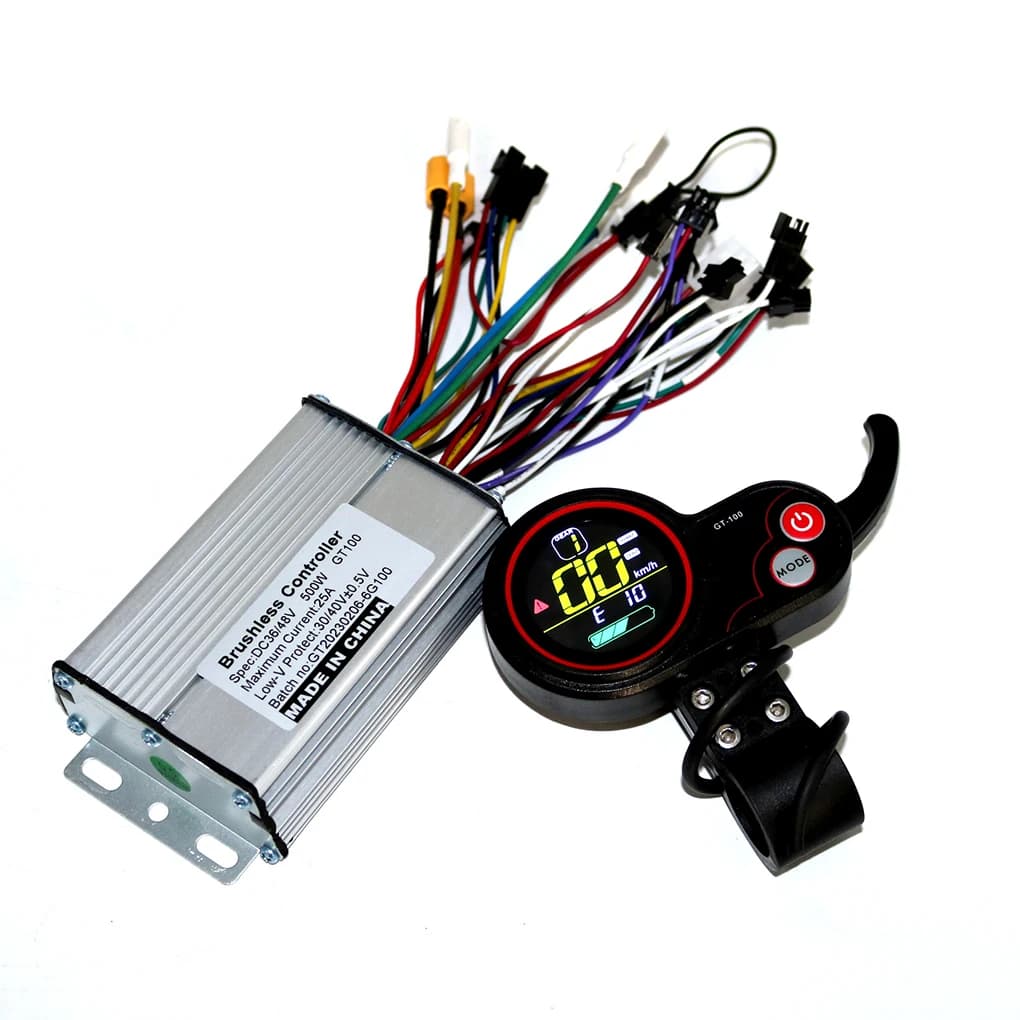 Sei Mosfet 36V/48V/52V/60V 500W 25A BLDC Controller per scooter elettrico e display LCD GT-100 Un set per scooter elettrico