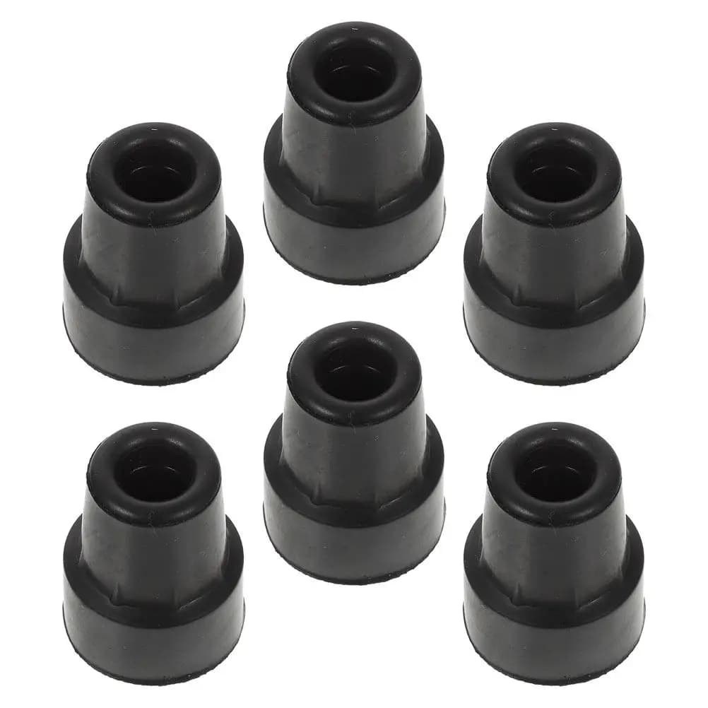 6 Pieces Scratch Tips for Sticks, Stick Tips Covers, Printer Spare Parts, Stroller Sticks Accessories and Senior Trekking Sticks