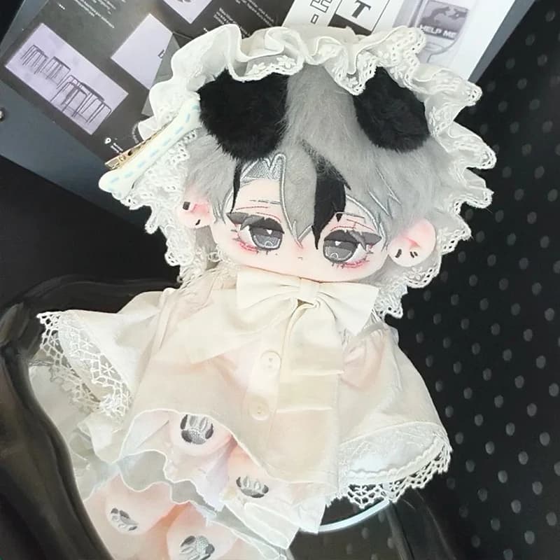 Bambola di cotone originale 20 cm indumenti da notte orecchie di coniglio abito di peluche vestiti per bambole nessun attributo borsa per bambole carina e vestiti per bambole