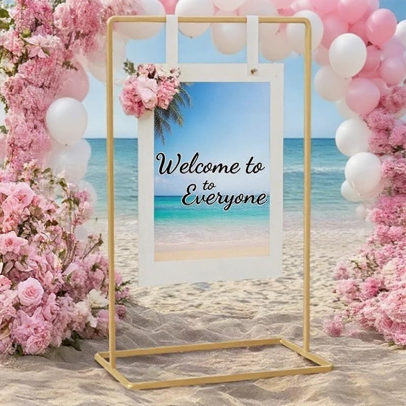 Supporto per arco nuziale, oggetti di scena per matrimoni, oggetti di scena per cabine fotografiche, decorazione per sfondo di matrimonio, palo telescopico per supporto di sfondo