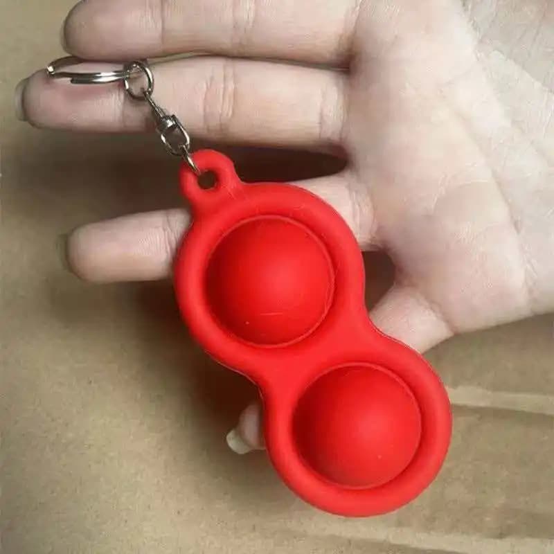 Portachiavi Antistress in Silicone con Bolle da Schiacciare, Charm per Zaino, Giocattoli Sensoriali per Ansia, ADHD, Autismo, Accessori Cool per Bambini e Ragazzi