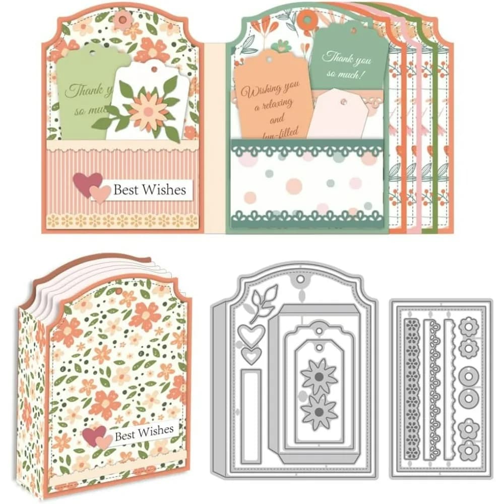 Fustelle per etichette a fogli sciolti per la creazione di cartoline Clipbook Cornice per fiori Fustelle in acciaio al carbonio Frese per goffratura Decor Album fotografico