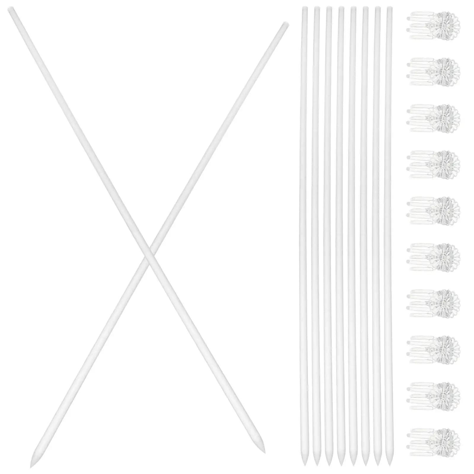 Set di 1 paio di tutori trasparenti in acrilico per rose, piante rampicanti e orchidee - Facili da inserire, supporti da giardino per piante in vaso e rampicanti