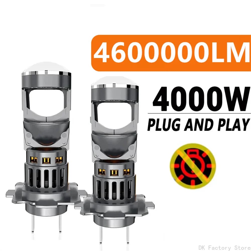 2PCS 3500W H7 H4 LED Canbus Light 1:1 Mini Size Car Headlight With Projector Lens H11 H8 9005 9006 HB3 HB4 Super Bright Fog Bulb