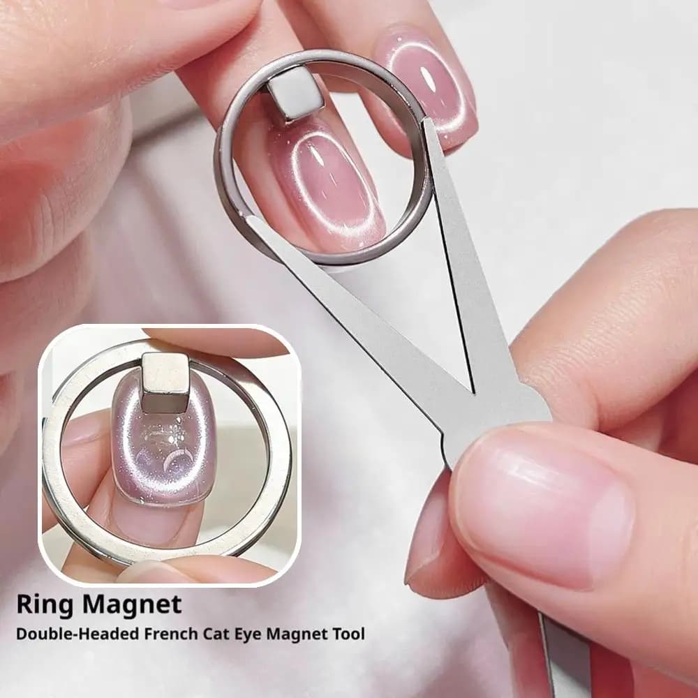Magnete per unghie effetto occhio di gatto Black Hole, strumento magnetico cavo per nail art, facile da usare per manicure magnetica fai da te con gel.