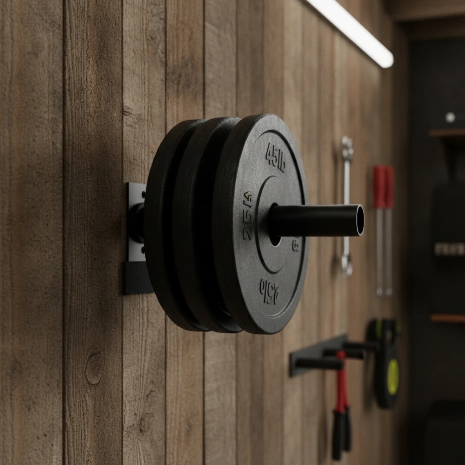 Wall-Mounted Weight Plate Holder Compact Wall Mounted Plate Peg for Home Gym Owners, Fitness Studio