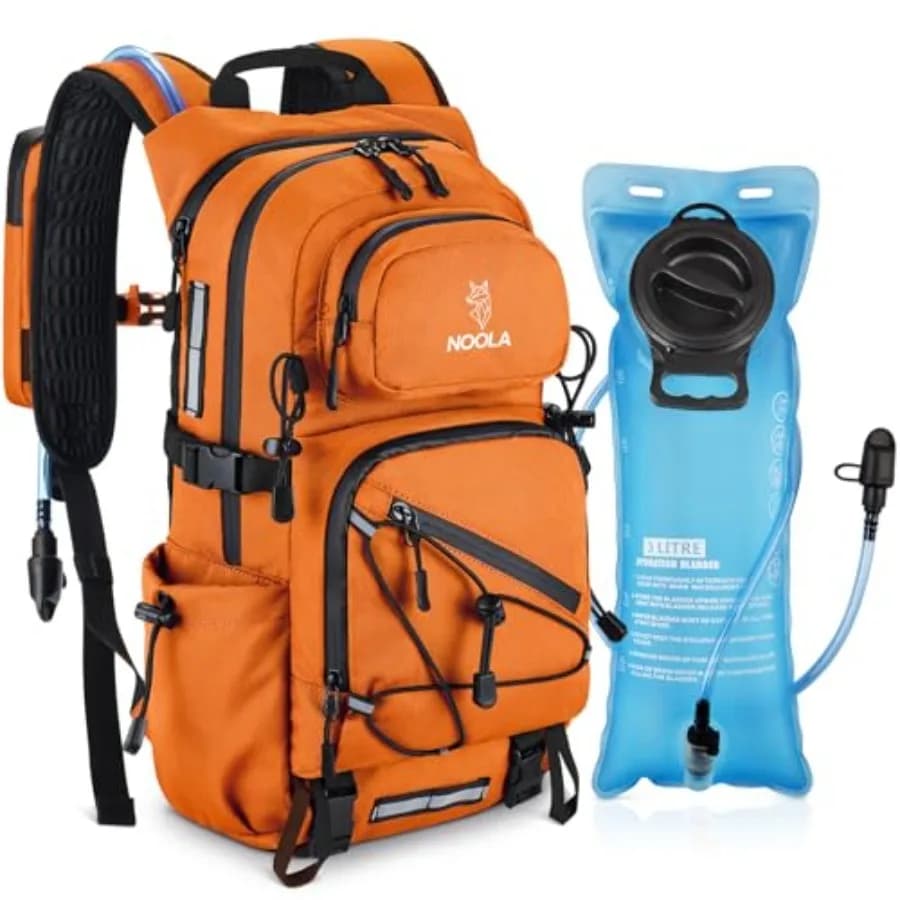 Zaino per Idratazione con Sacca d'Acqua da 3L, Zaino da 22L/25L per Escursionismo, Ciclismo, Bici, Zaino Leggero per Escursioni