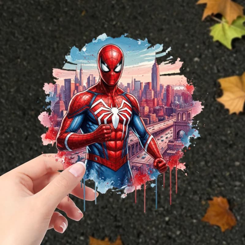 Spider-Man Marvel Body Decal UV Printed Vivid Pattern Waterproof Sticker for Car Motorcycle Luggage Tablet
