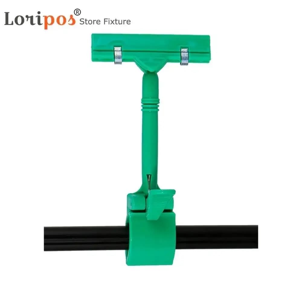 20 clip pubblicitarie in plastica ABS verde, cartelli in plastica, etichette per prezzi, supporti per clip per etichette nel supermercato al dettaglio