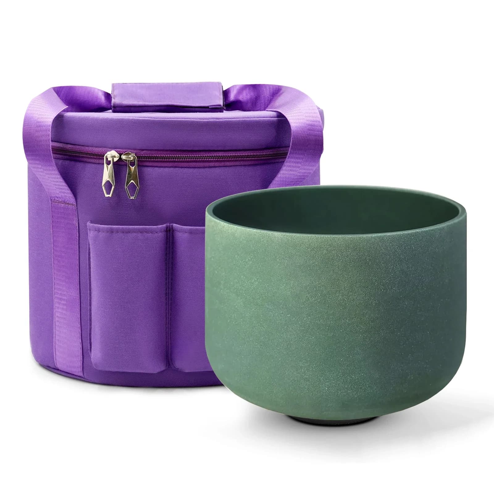 STAR LINKUP 10inch 440/432hz Smaragd Emerald Gemstone Fusion Crystal Singing Bowl Set with Bag ,Green Sound Meditation Singing Bowl