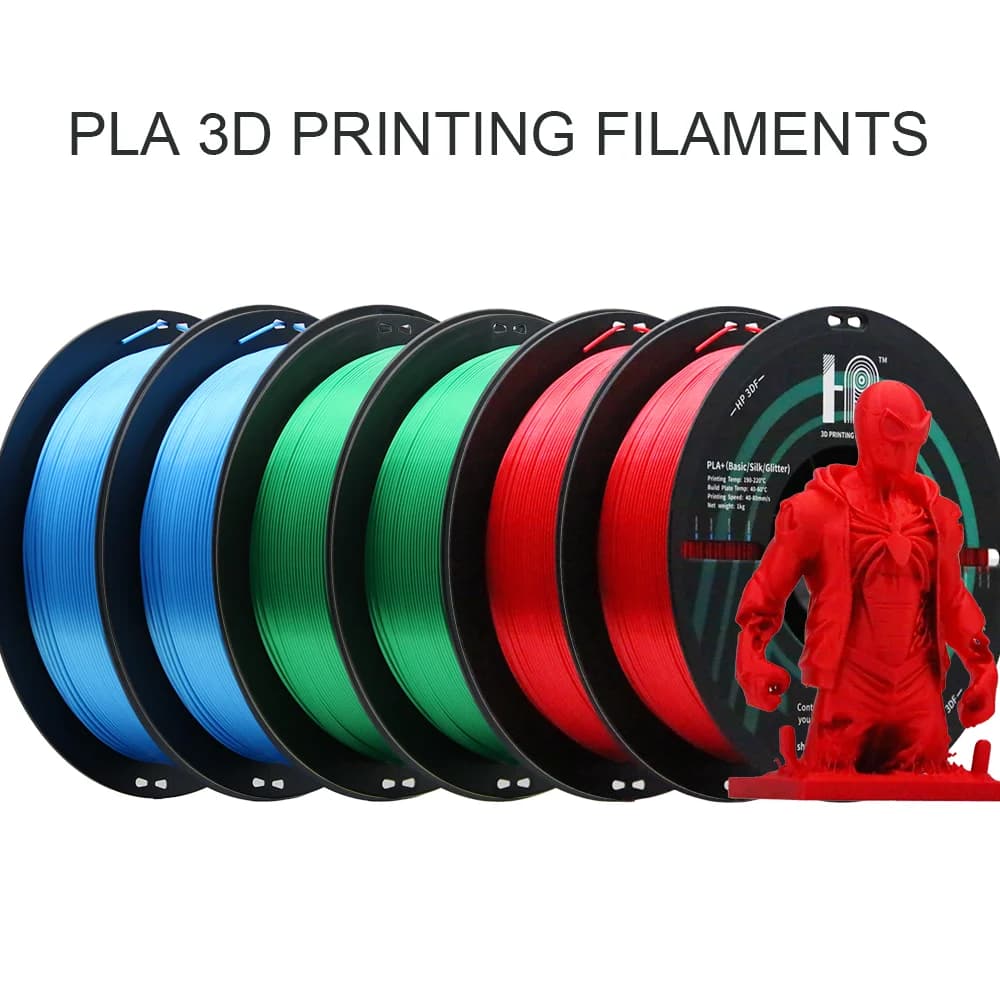 HP3DF 6 Rolls (6kgs) SILK 3D Printer Filament, 1.75mm +/- 0.02mm, Smooth Silky Shiny Surface, Fit For FDM Printers