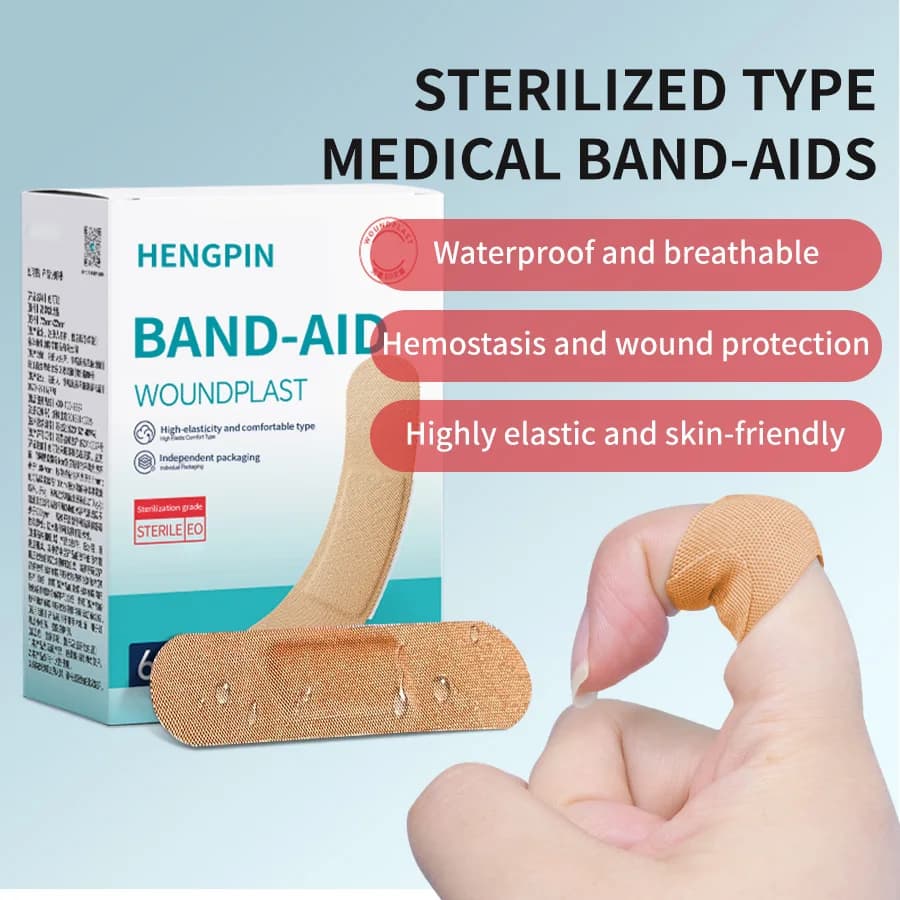 60/100 pz/scatola Traspirante Cerotto Impermeabile Benda di Primo Soccorso Medicazione della Ferita Nastro Medico Ferita Gesso Kit Di Emergenza Bende