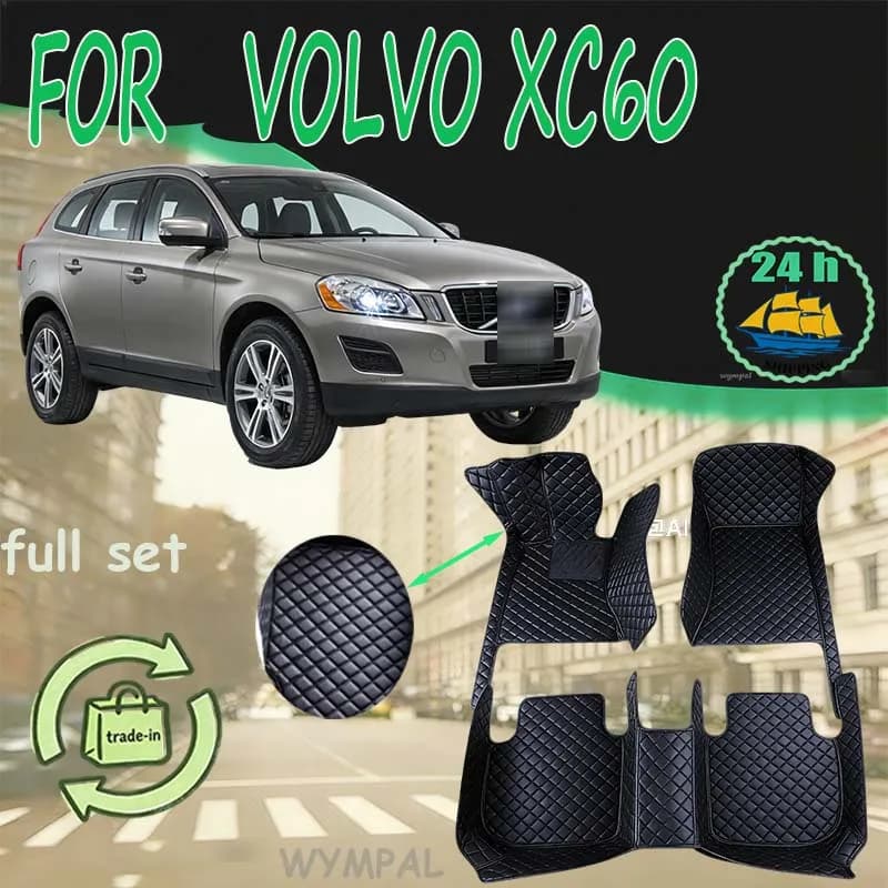 Car mats for VOLVO XC60 2009 2010 2011 2012 2013 2014 2015 Car trunk mats for feet Mats Interior accessories