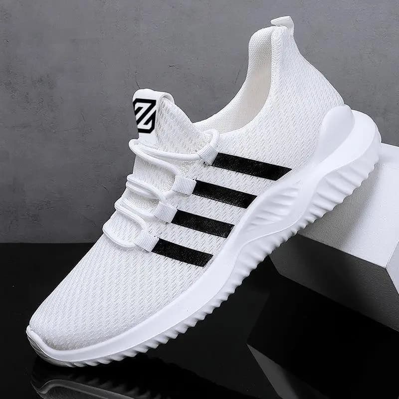 Scarpe da corsa da uomo primaverili traspiranti e comode, sneakers sportive casual versatili slip-on con punta tonda, foderate in mesh e suola in PVC