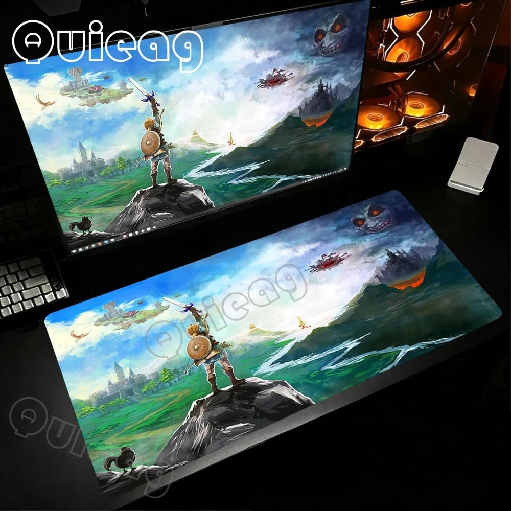 Mouse Pad Pc Gamer Anime Zelda Mousepad Cabinet Keyboard Carpet Anti-slip Expansion Computer Gaming offices Accessories Desk Mat