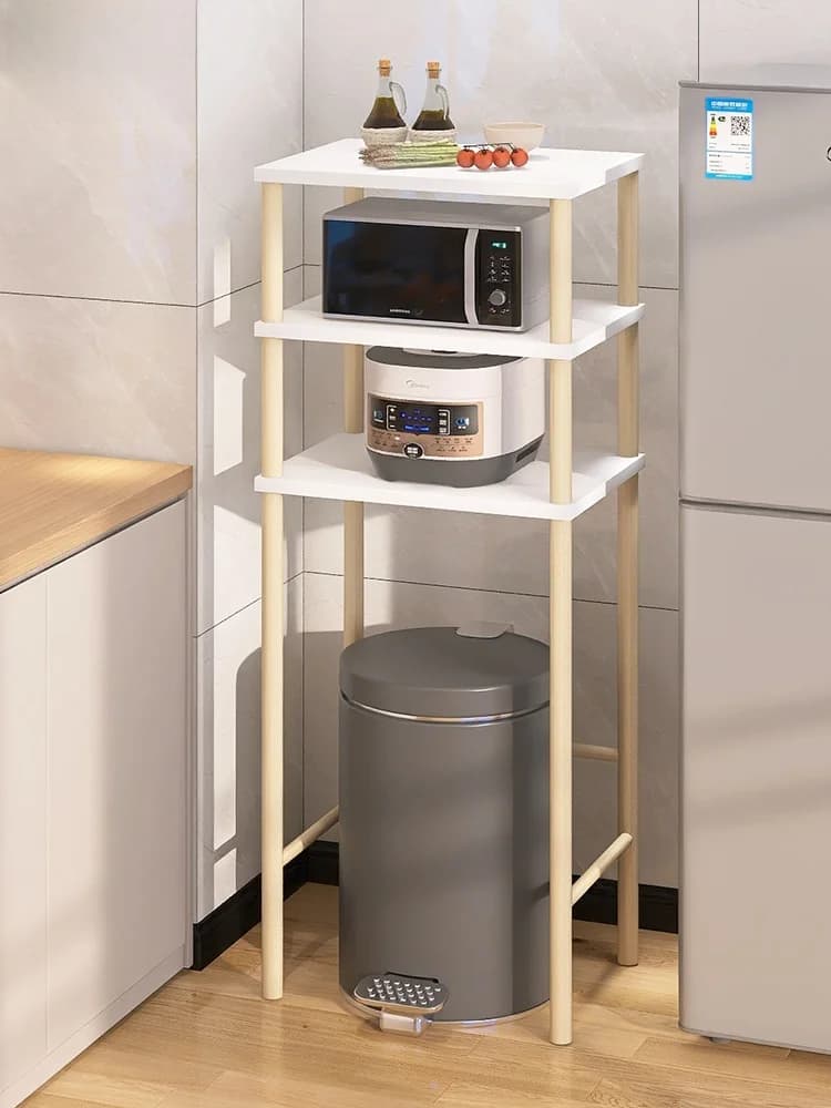 Supporto per Robot Aspirapolvere da Bagno, Organizzatore Sottopensile, Espositore Multistrato, Design Senza Foratura