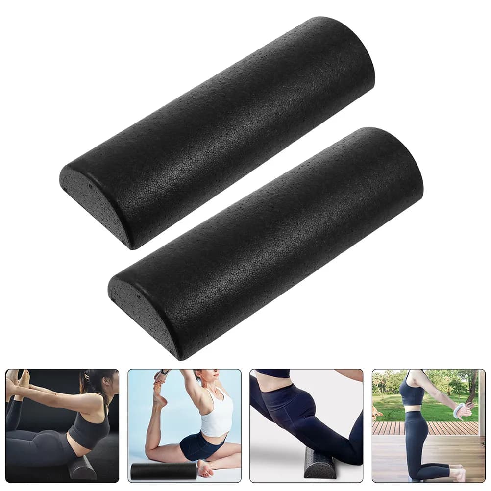 1Pair Yoga Balance Roller Semicircle Foam Half Roller Pilates Exercise Muscle Massage Rehabilitation Physical Therapy Fitness