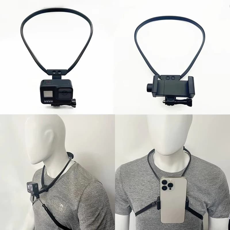Supporto per telefono da collo indossabile a mani libere Supporto pigro Supporto da appendere universale per iPhone Samsung GoPro Hero 13 Staffa per stazione dock