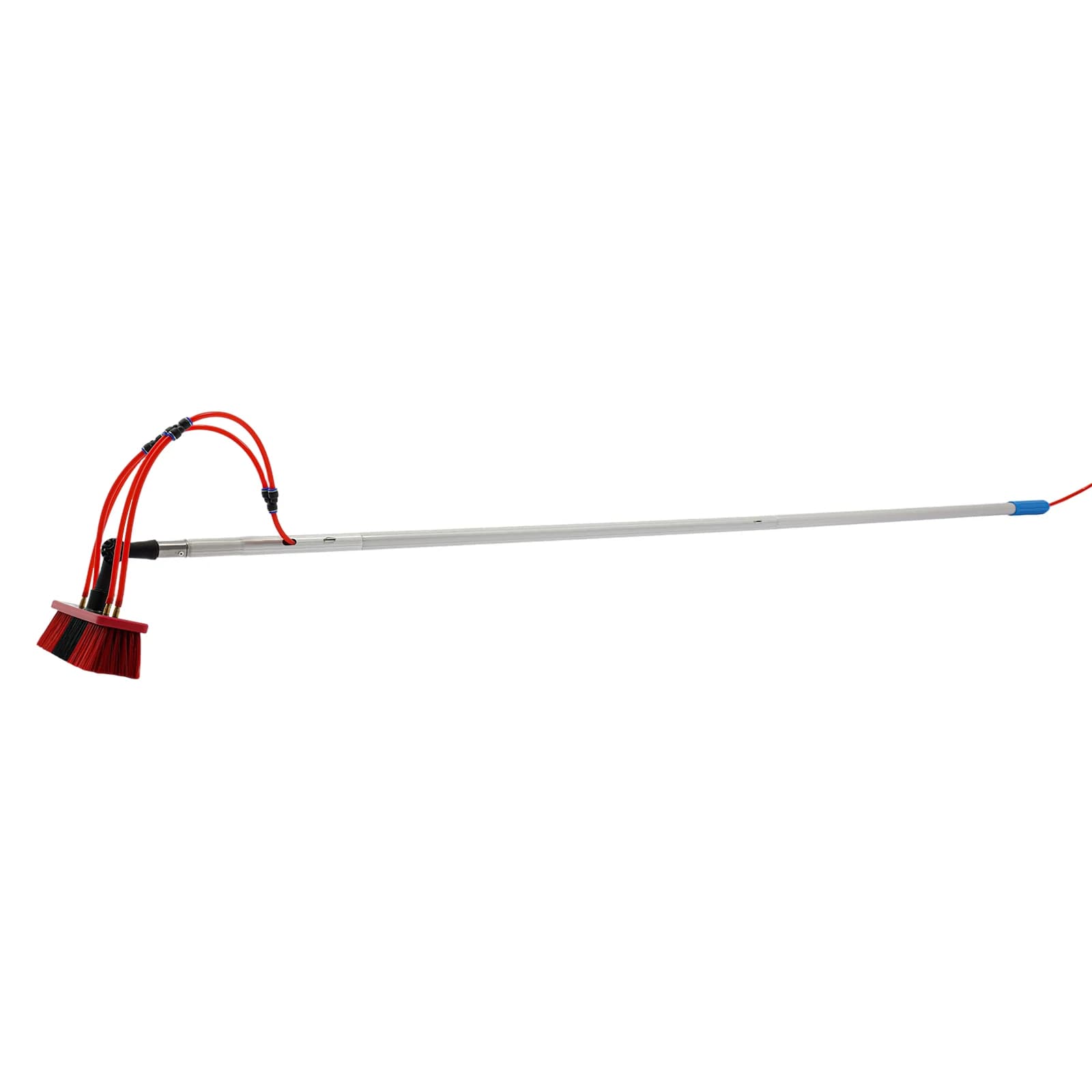 Solar Panel Cleaning Brush 9m, 35cm Water Fed Brush Head With 9x1m Extension Poles, 29.53ft Long Reach Cleaning Kit for Solar Panels High Windows