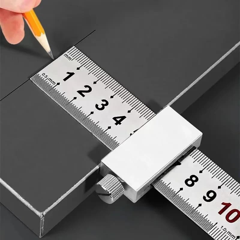 New Accurate Positioning Protective Woodworking Instruments Carpentry Steel Alloy Positioning Limit Block Measurement Caliber Marking