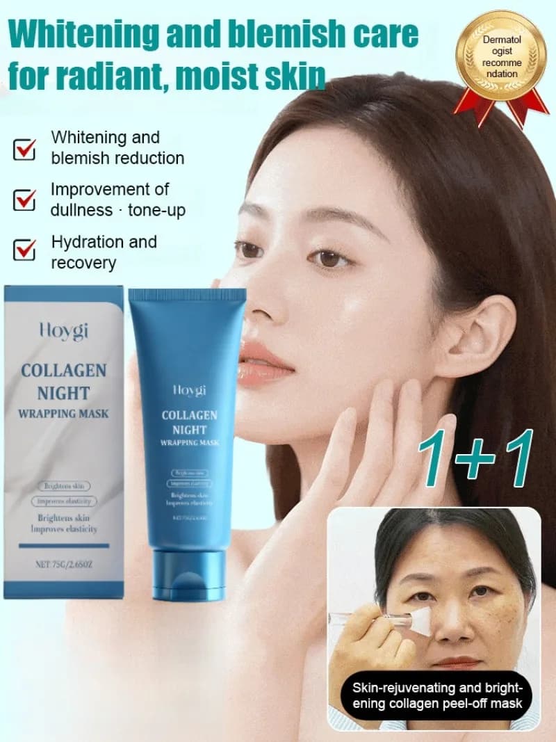 Collagen mask for skin care: delicate detergent and moisturizing mask / collagen peel-off mask: delicate cleaning